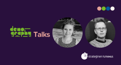 Demography Talks. Sanna Kailaheimo-Björkqvist ja Mika Gissler